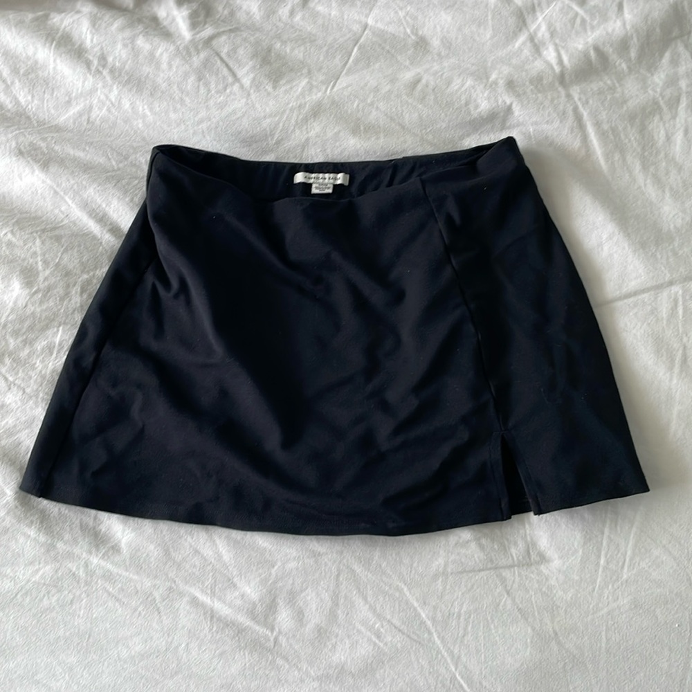 Knit mini skirt with shorts
